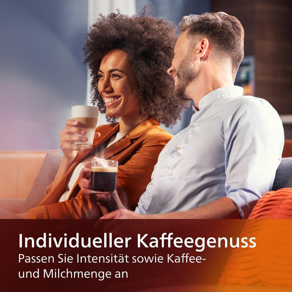 Philips Serie 5400 Kaffeevollautomat - Genießen Sie 12 Getränke, schnell reinigendes LatteGo, intuitives TFT-Display, anpassbare Kaffeeeinstellungen, erstklassiges Küchendesign (EP5441/50)